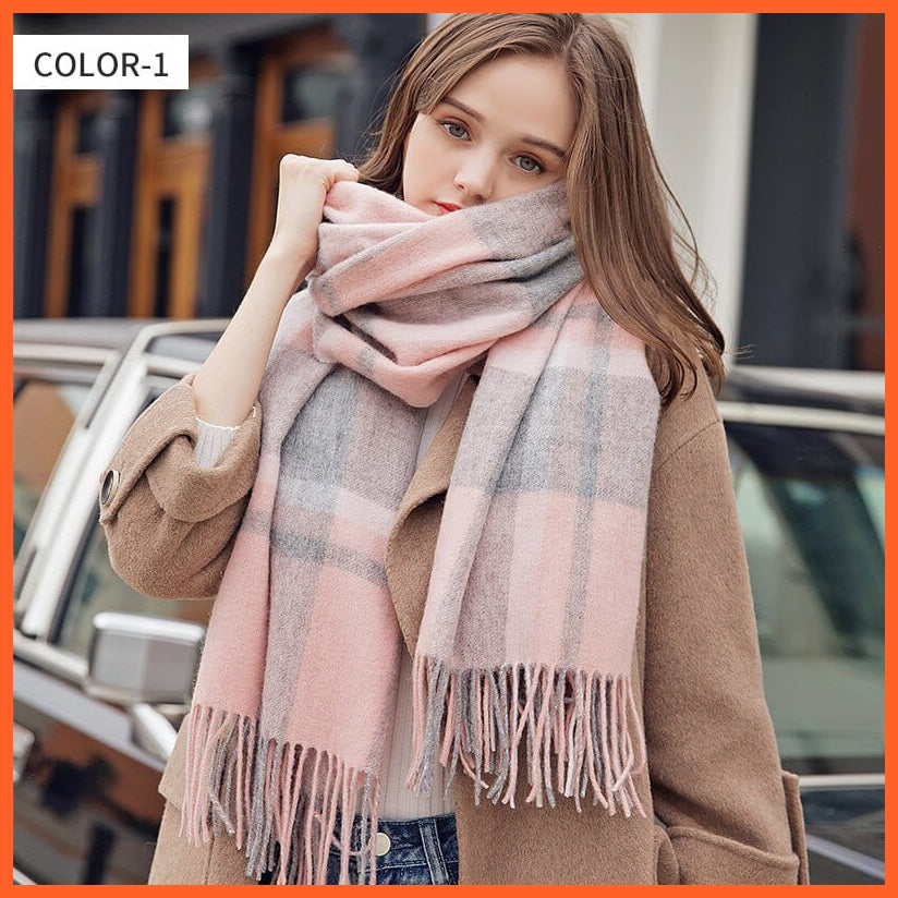 whatagift.com.au Women's Scarf Color 1 / 200x35cm Women's Wool Scarf | Narrow Warm Cashmere Shawl Pashmina Wraps