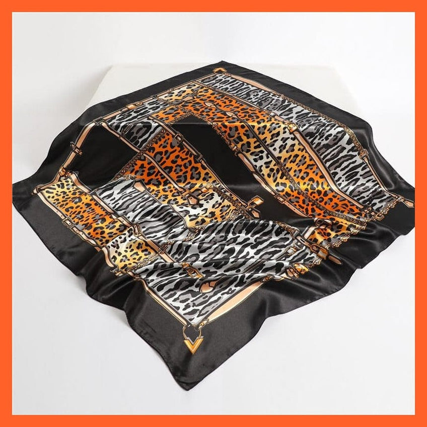 whatagift.com.au Women's Scarf Copy of Neckerchief Shawl Wraps | Print Silk Satin Square Scarf Women'S Elegant Bandana