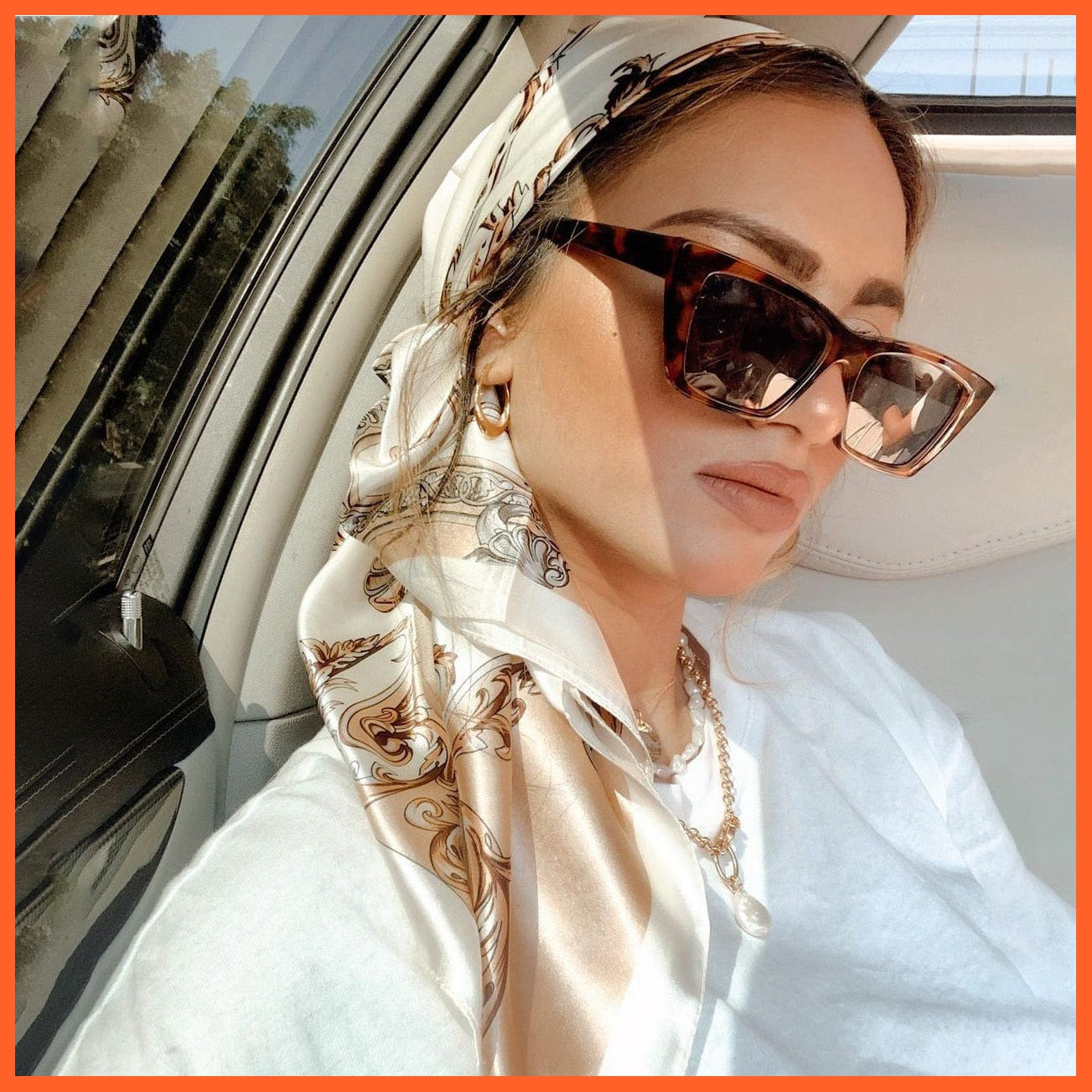 whatagift.com.au Women's Scarf Copy of Women Luxury Silk Scarves | Summer Fashion Bandanas Designer Hijab