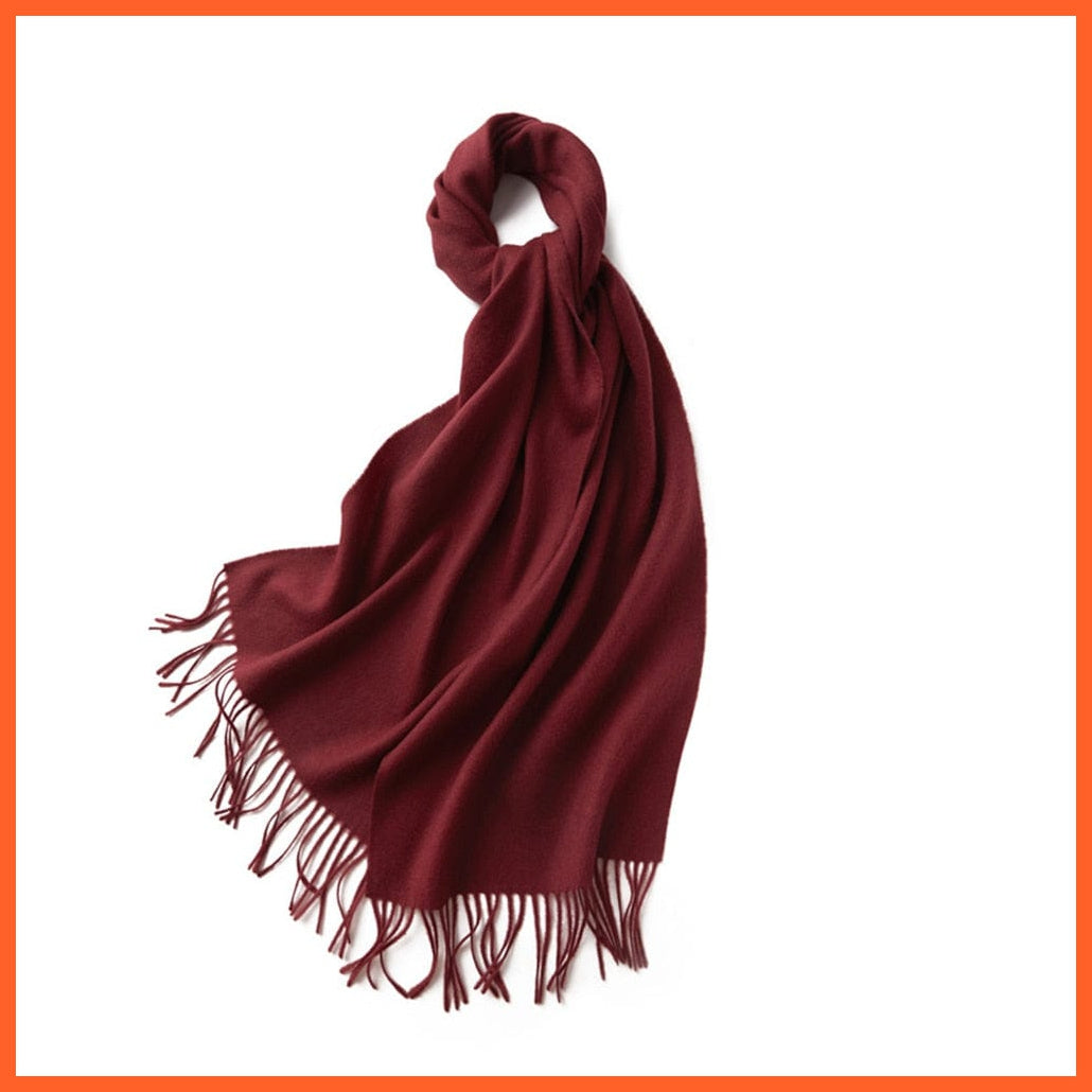 whatagift.com.au Women's Scarf dark red Women Men Cashmere Wool Scarf | Pashmina Bandana Shawls