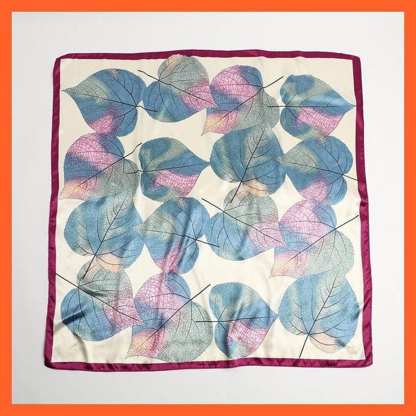 whatagift.com.au Women's Scarf FT154-1 / 90x90cm Women's Neckerchief Shawl Wraps | Print Silk Satin Square Scarf