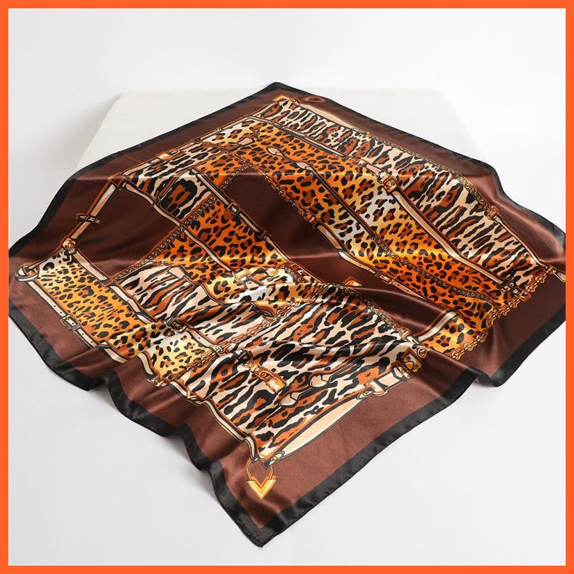 whatagift.com.au Women's Scarf FT180-1 / 90x90cm Neckerchief Shawl Wraps | Print Silk Satin Square Scarf Women's Elegant Bandana