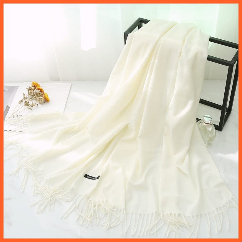 whatagift.com.au Women's Scarf FYR220-11 Women Cashmere Solid Thick Warm Casual Winter Scarves | Pashmina Shawl Wraps