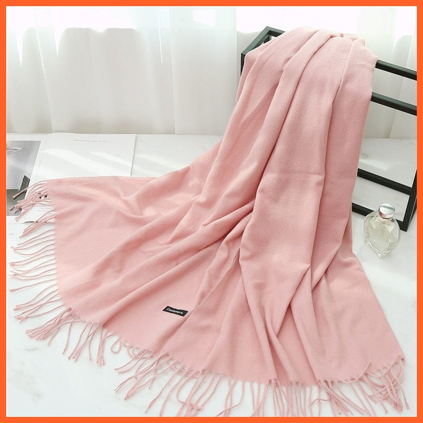 whatagift.com.au Women's Scarf FYR220-4 Women Cashmere Solid Thick Warm Casual Winter Scarves | Pashmina Shawl Wraps