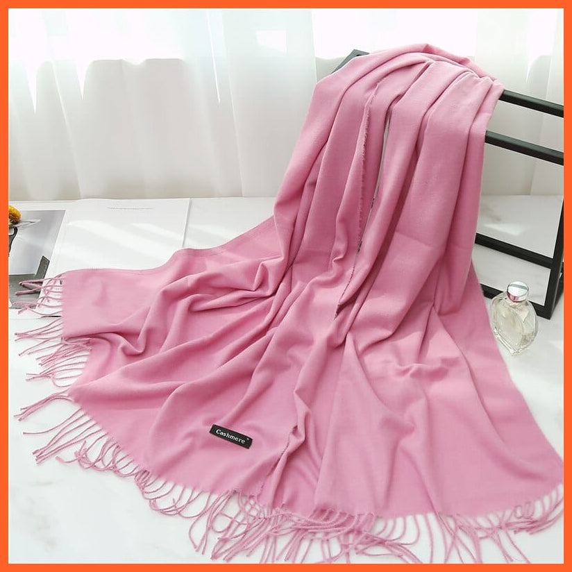 whatagift.com.au Women's Scarf FYR220-5 Women Cashmere Solid Thick Warm Casual Winter Scarves | Pashmina Shawl Wraps