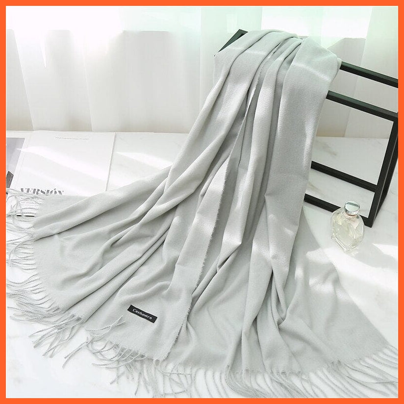 whatagift.com.au Women's Scarf FYR220-9 Women Cashmere Solid Thick Warm Casual Winter Scarves | Pashmina Shawl Wraps
