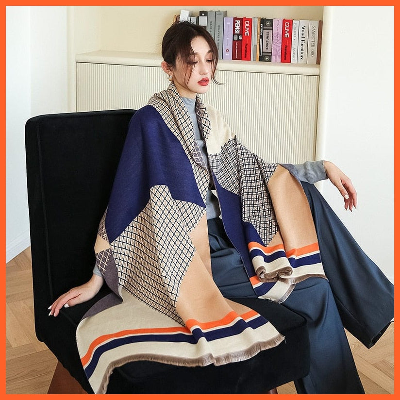whatagift.com.au Women's Scarf Luxury Winter Cashmere Women's Scarf | Warm Pashmina Blanket Scarves Female Shawl Wraps