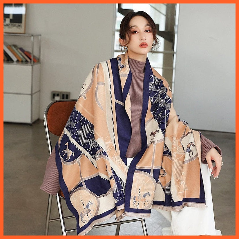 whatagift.com.au Women's Scarf Luxury Winter Cashmere Women's Scarf | Warm Pashmina Blanket Scarves Female Shawl Wraps