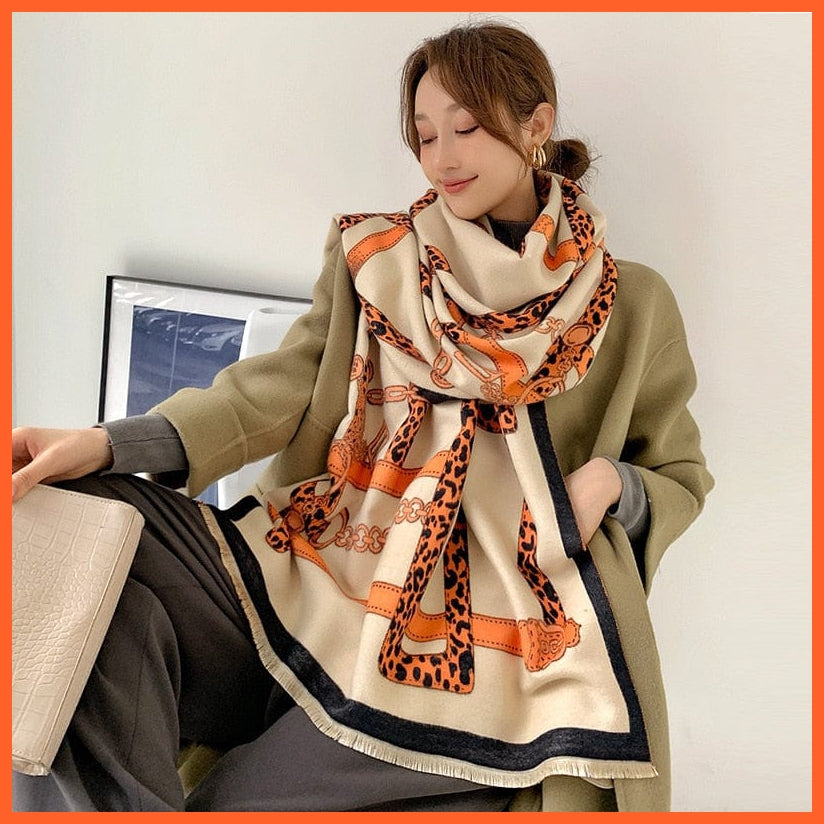 Luxury Winter Cashmere Women'S Scarf | Warm Pashmina Blanket Scarves Female Shawl Wraps | whatagift.com.au.