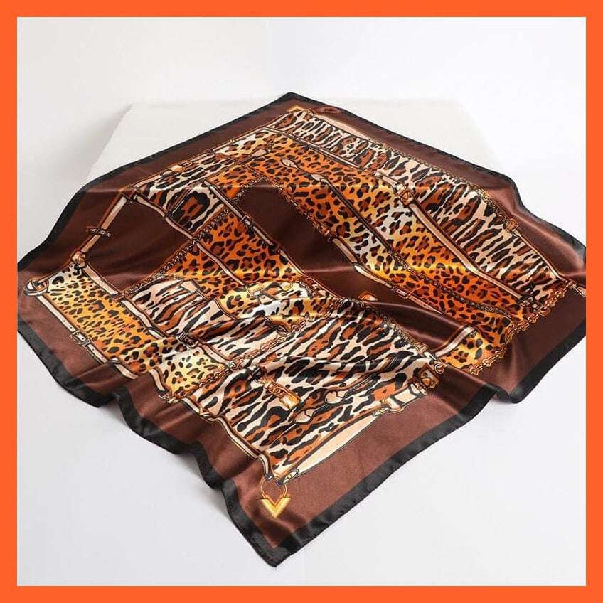 whatagift.com.au Women's Scarf Neckerchief Shawl Wraps | Print Silk Satin Square Scarf Women's Elegant Bandana