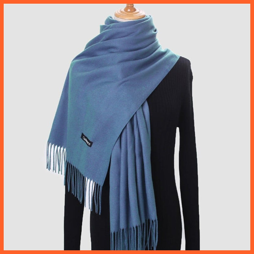 whatagift.com.au Women's Scarf New Winter Women Warm Cashmere Solid Scarf | Hijab Long Pashmina Bandana Wraps