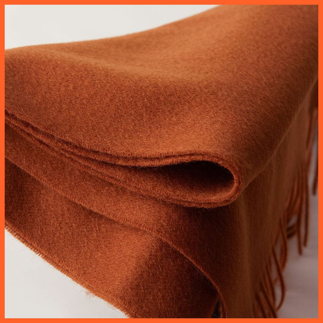whatagift.com.au Women's Scarf orange Women Men Cashmere Wool Scarf | Pashmina Bandana Shawls