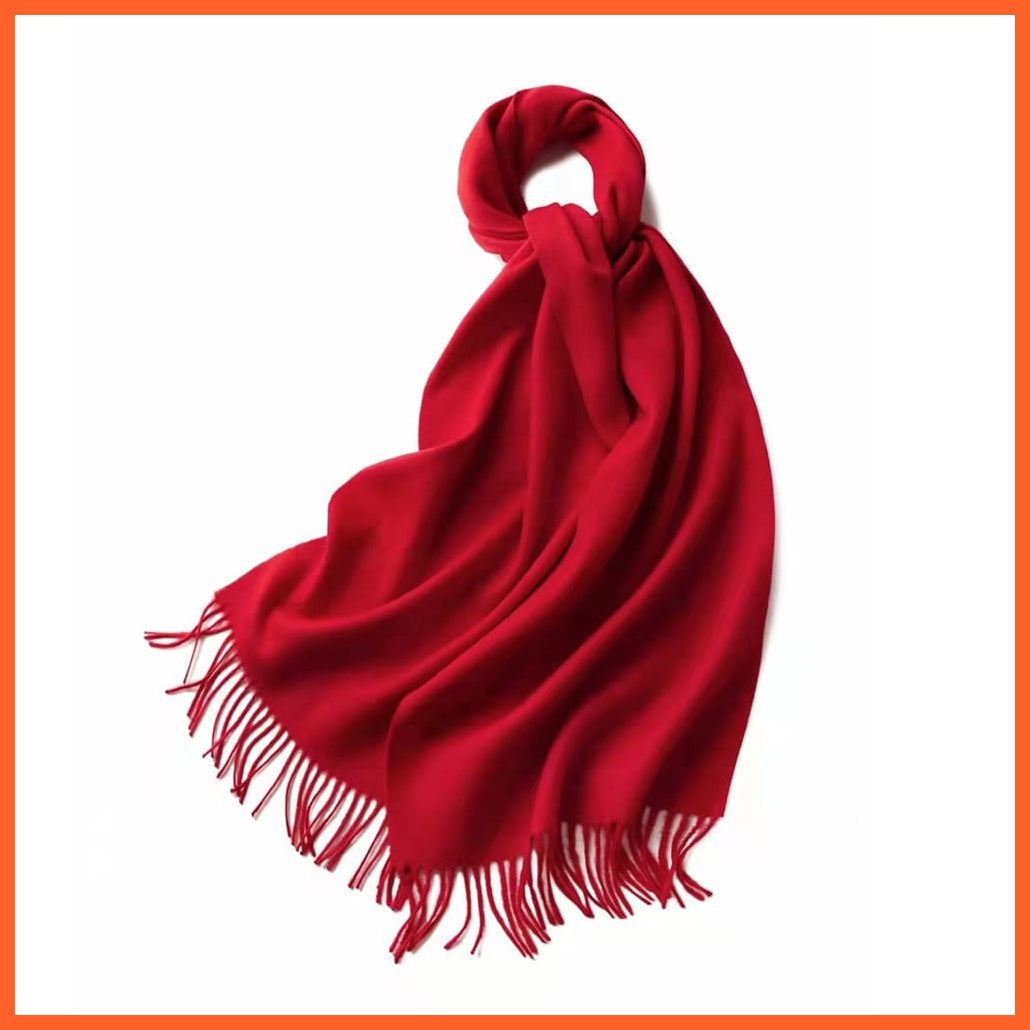 whatagift.com.au Women's Scarf red Women Men Cashmere Wool Scarf | Pashmina Bandana Shawls