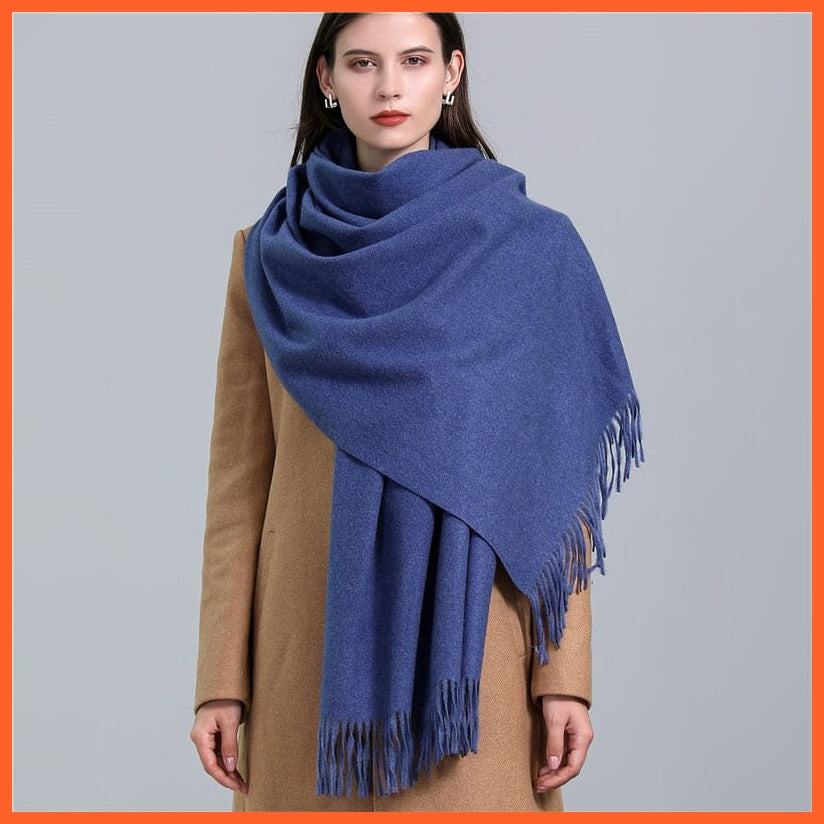 whatagift.com.au Women's Scarf Solid Thick Cashmere Scarf for Women |  Pashmina Winter Warm Shawl Wraps