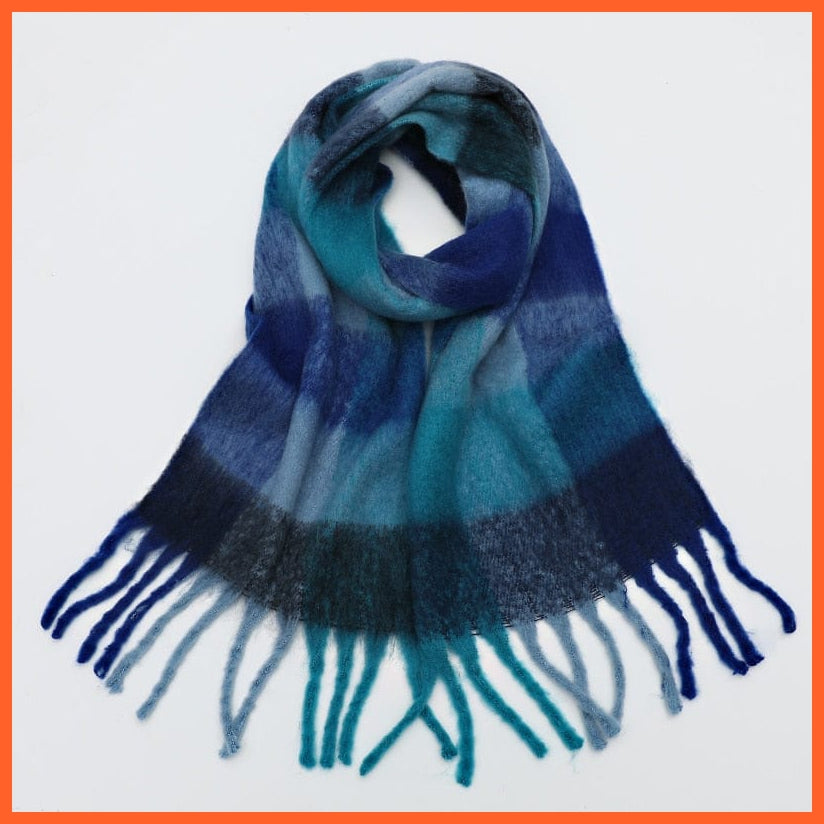 whatagift.com.au Women's Scarf WJ137-7 New Women's Plaid Scarf Winter Pashmina Shawls | Cashmere Thick Warm Scarves