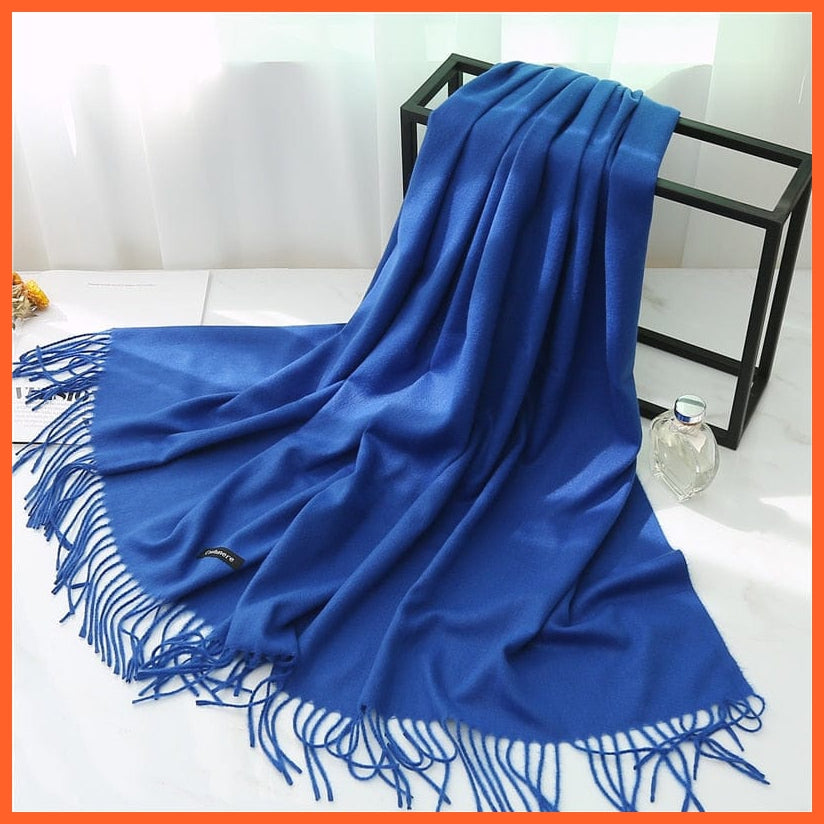 whatagift.com.au Women's Scarf Women Cashmere Solid Thick Warm Casual Winter Scarves | Pashmina Shawl Wraps