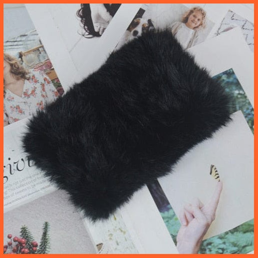 whatagift.com.au Women's Scarf Women Handmade 100% Real Rex Fur Knitted Scarf | Genuine Fur Ring Scarves