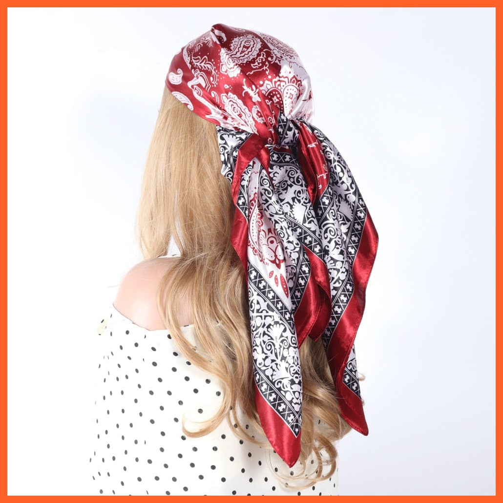 whatagift.com.au Women's Scarf Women Luxury Silk Scarves | Summer Fashion Bandanas Designer Hijab
