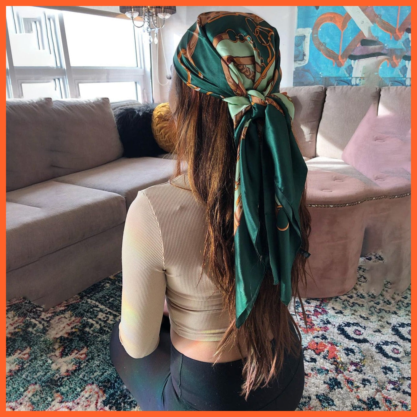whatagift.com.au Women's Scarf Women Luxury Silk Scarves | Summer Fashion Bandanas Designer Hijab