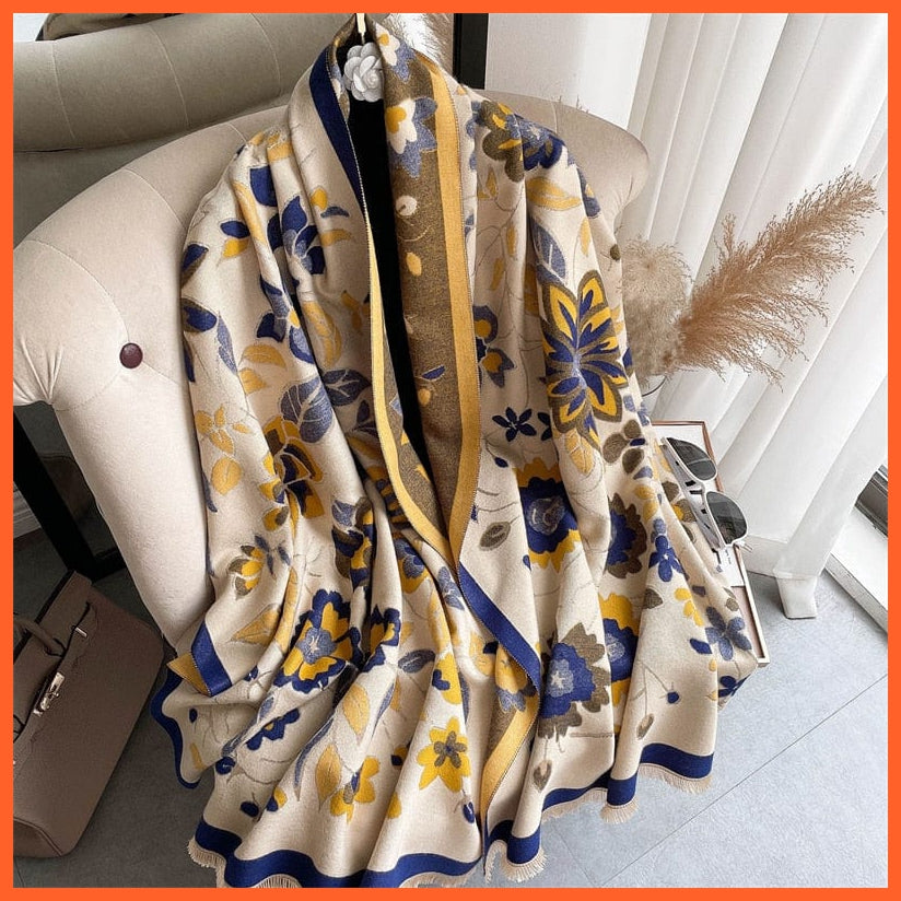 whatagift.com.au Women's Scarf WYT10-3 Warm Winter Scarf Cashmere Women's Pashmina Design Print Shawl Wraps