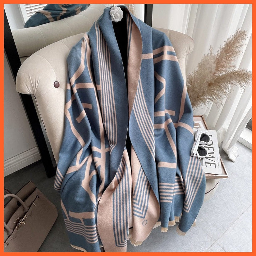 whatagift.com.au Women's Scarf WYT24-2 Warm Winter Scarf Cashmere Women's Pashmina Design Print Shawl Wraps