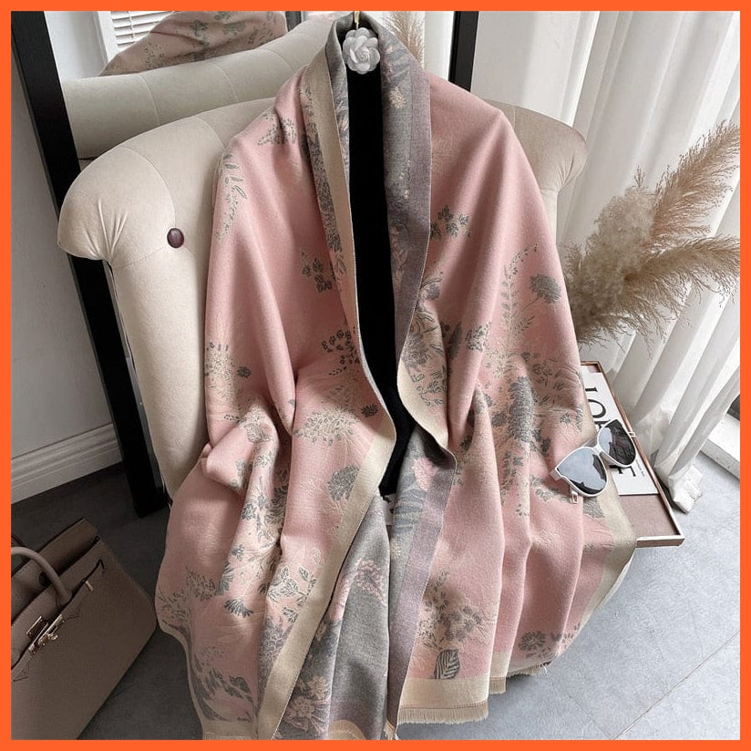whatagift.com.au Women's Scarf WYT26-1 Warm Winter Scarf Cashmere Women's Pashmina Design Print Shawl Wraps