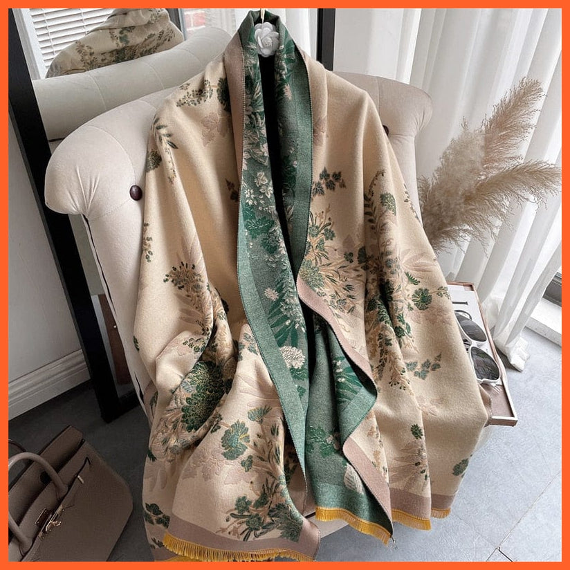 whatagift.com.au Women's Scarf WYT26-2 Warm Winter Scarf Cashmere Women's Pashmina Design Print Shawl Wraps