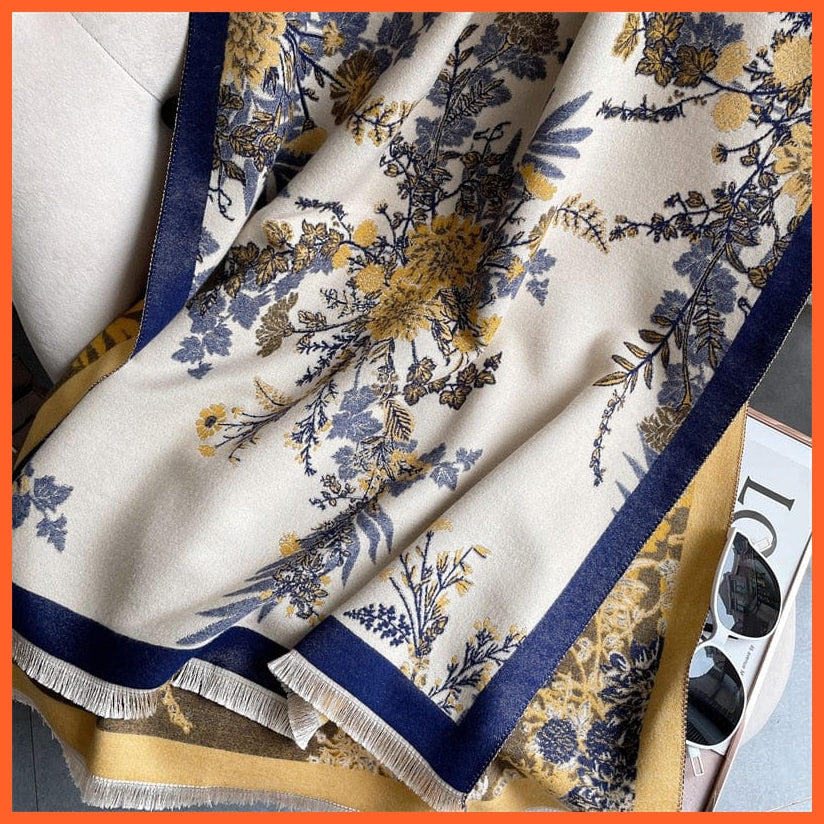 whatagift.com.au Women's Scarf WYT26-3 Warm Winter Scarf Cashmere Women's Pashmina Design Print Shawl Wraps