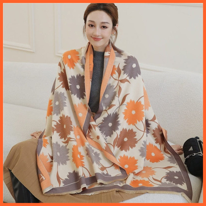 whatagift.com.au Women's Scarf WYT278-3 Warm Winter Scarf Cashmere Women's Pashmina Design Print Shawl Wraps