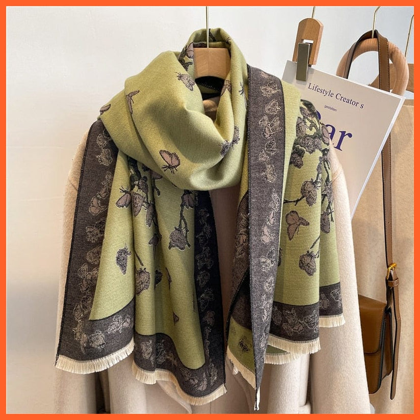 whatagift.com.au Women's Scarf WYT284-4 Warm Winter Scarf Cashmere Women's Pashmina Design Print Shawl Wraps