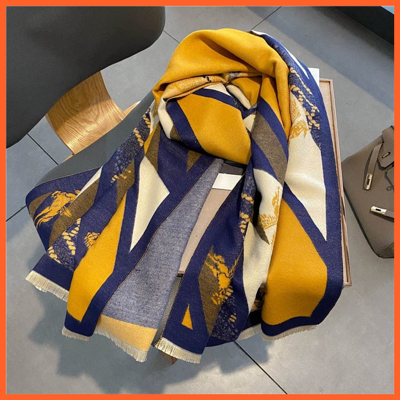 whatagift.com.au Women's Scarf WYT313-1 Warm Winter Scarf Cashmere Women's Pashmina Design Print Shawl Wraps