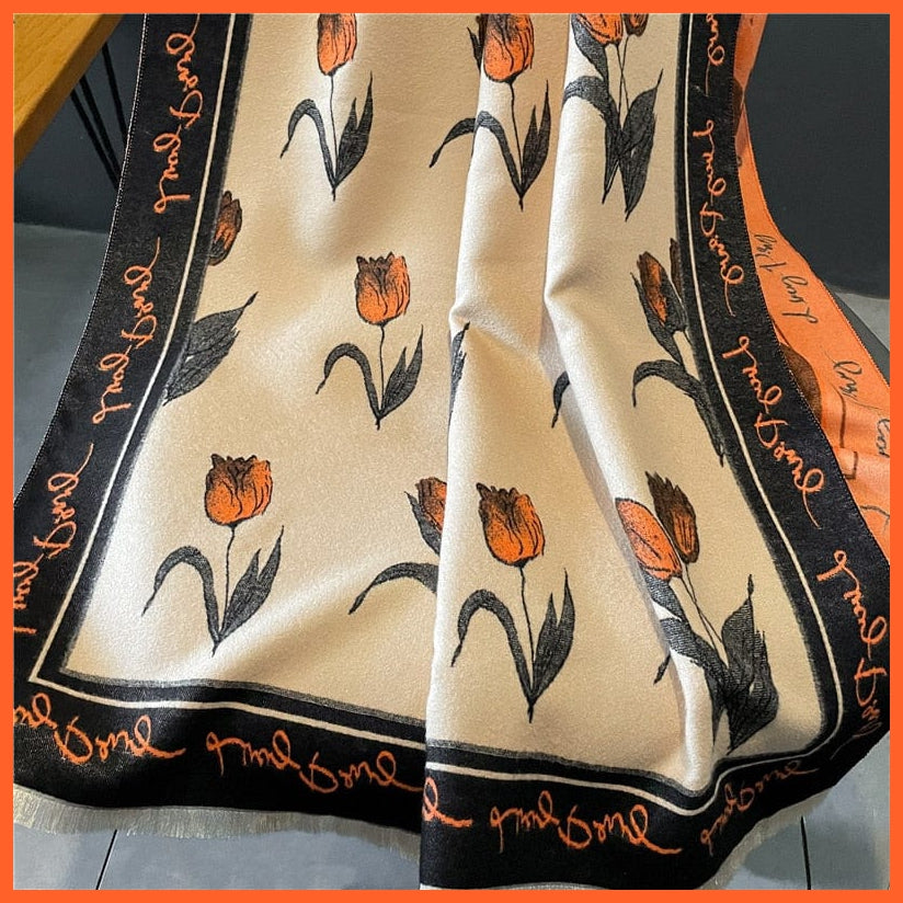 whatagift.com.au Women's Scarf WYT325-4 Warm Winter Scarf Cashmere Women's Pashmina Design Print Shawl Wraps