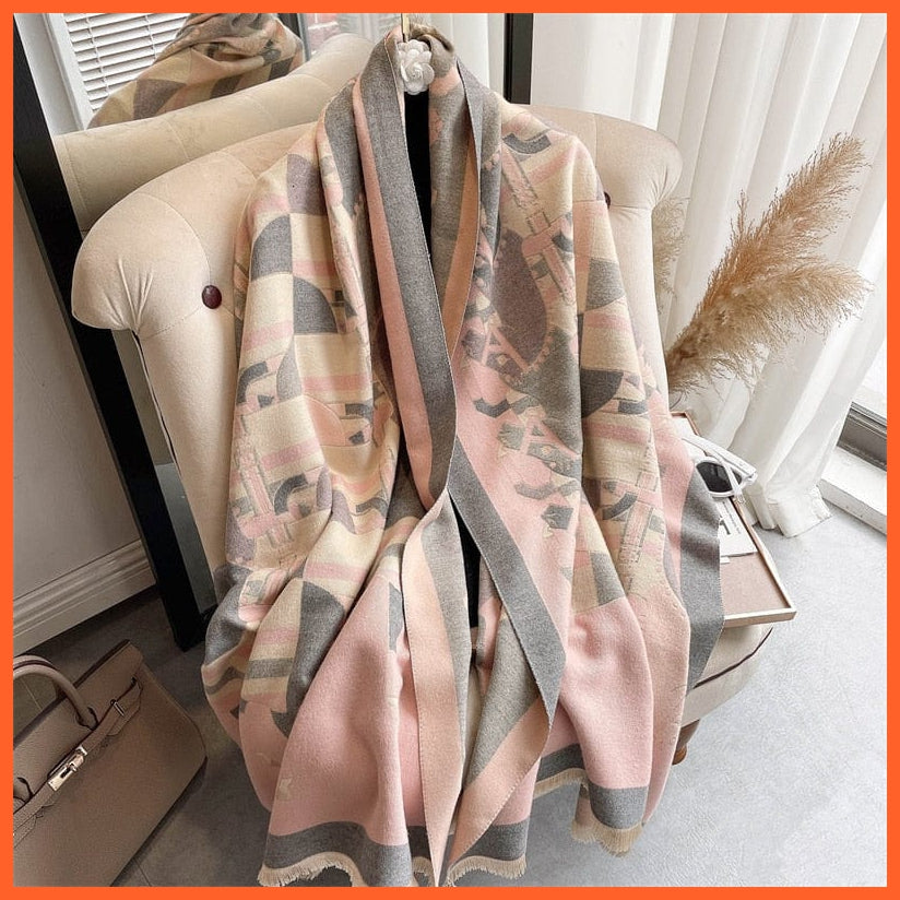 whatagift.com.au Women's Scarf WYT33-1 Warm Winter Scarf Cashmere Women's Pashmina Design Print Shawl Wraps