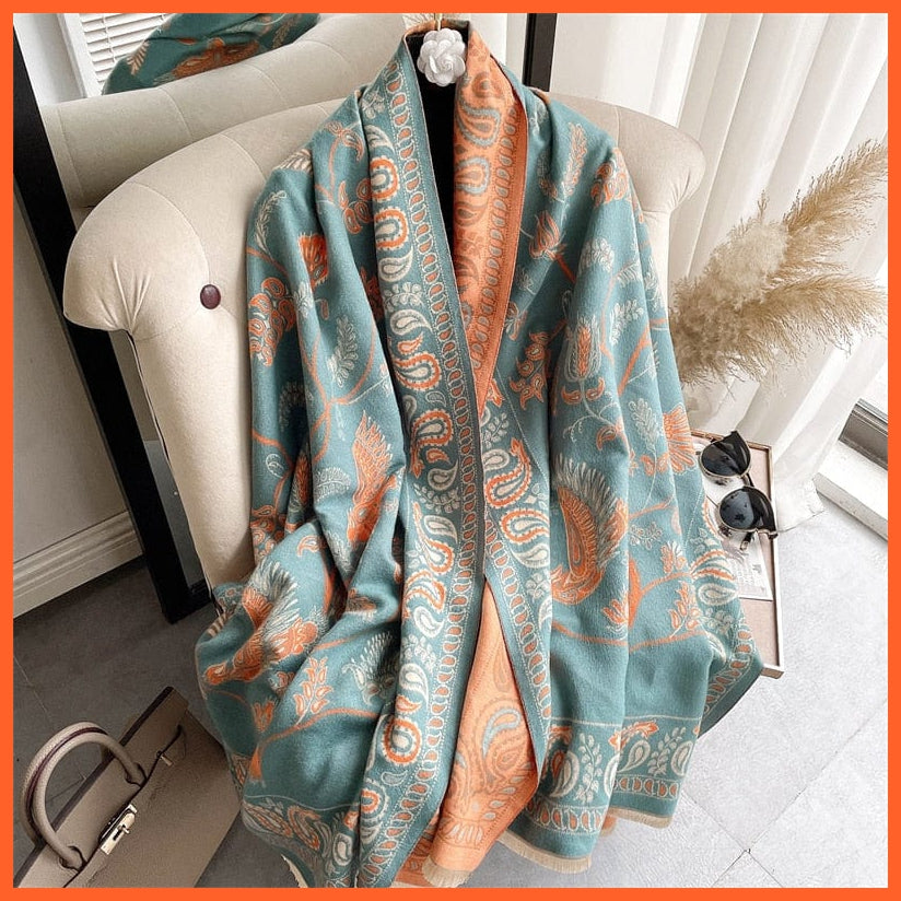 whatagift.com.au Women's Scarf WYT36-3 Warm Winter Scarf Cashmere Women's Pashmina Design Print Shawl Wraps