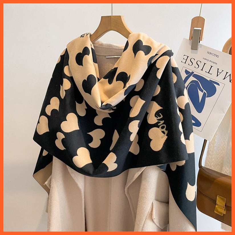 whatagift.com.au Women's Scarf WYT393-1 Warm Winter Scarf Cashmere Women's Pashmina Design Print Shawl Wraps