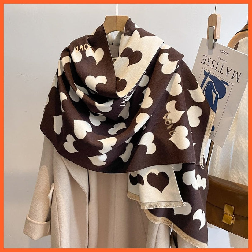 whatagift.com.au Women's Scarf WYT393-2 Warm Winter Scarf Cashmere Women's Pashmina Design Print Shawl Wraps