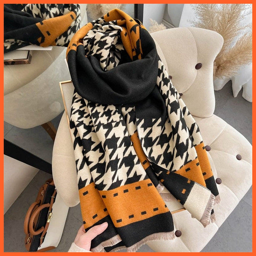 whatagift.com.au Women's Scarf WYT401-1 Warm Winter Scarf Cashmere Women's Pashmina Design Print Shawl Wraps