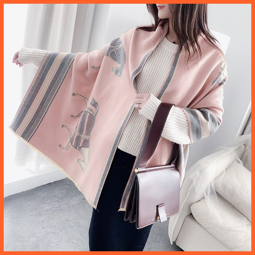 whatagift.com.au Women's Scarf Y15-4-Pink Luxury Winter Cashmere Women's Scarf | Warm Pashmina Blanket Scarves Female Shawl Wraps