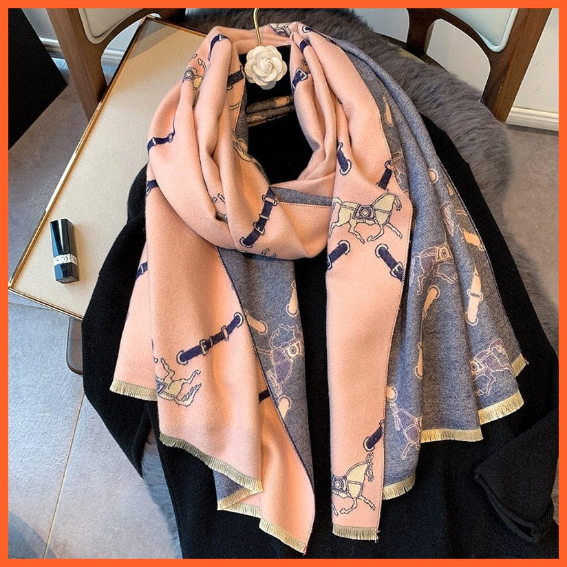 whatagift.com.au Women's Scarf YX3-4-Gray 2 Luxury Winter Cashmere Women's Scarf | Warm Pashmina Blanket Scarves Female Shawl Wraps