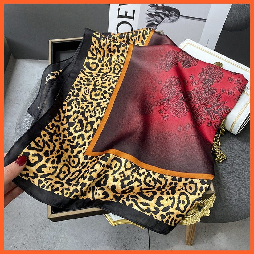 whatagift.com.au Women Scarf 39 Silk Scarf Luxury Brand Designer Hair Scarf | Printed Head Scarf Hijab Shawl