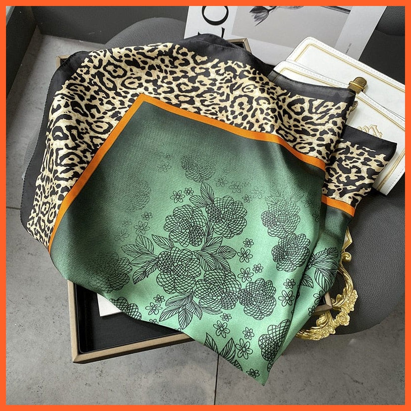 whatagift.com.au Women Scarf 40 Silk Scarf Luxury Brand Designer Hair Scarf | Printed Head Scarf Hijab Shawl