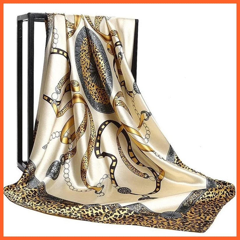 whatagift.com.au Women Scarf 69 / 90X90cm Copy of Silk Women Hair Neck Square Scarves Shawl Bandanna Hijab wrap
