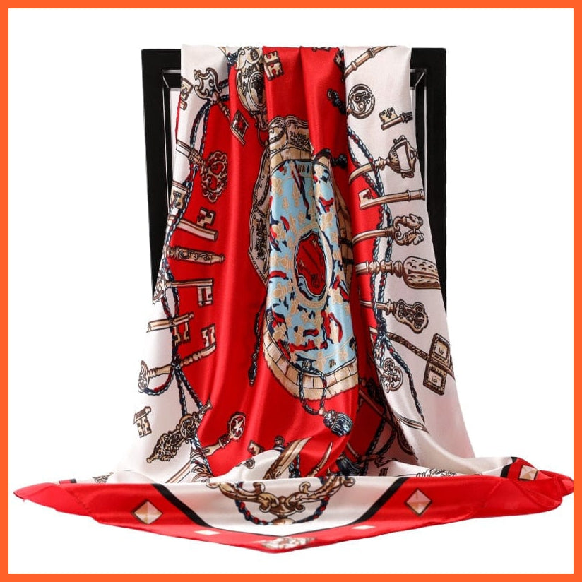 whatagift.com.au Women Scarf 73 / 90cmX90cm Copy of Silk Scarf Women Print Hair Neck Square Shawl Bandanna Hijab Handkerchief