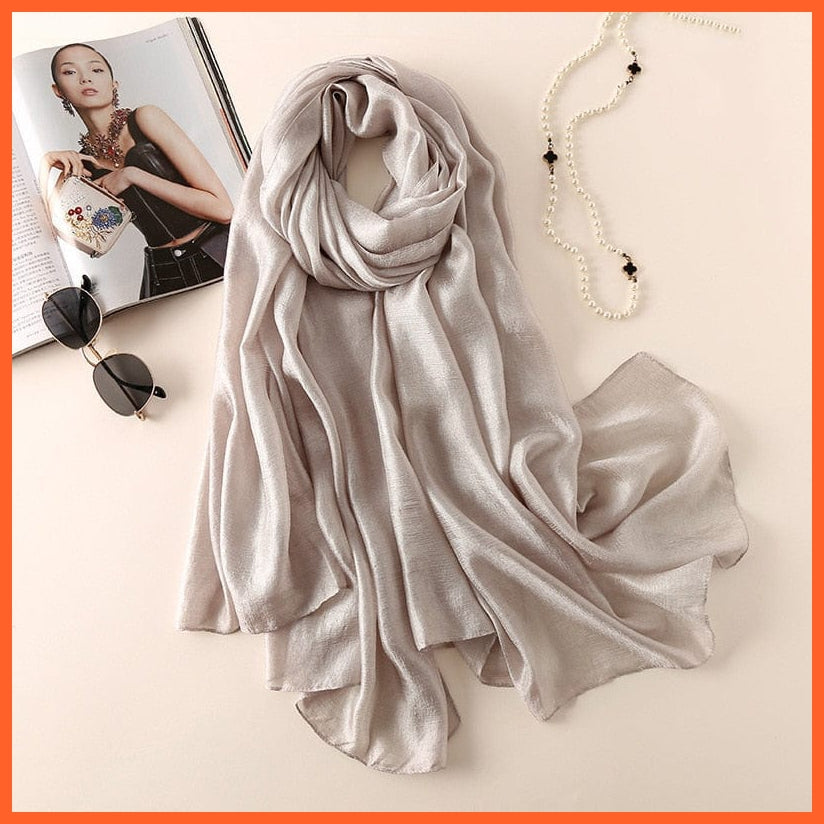 whatagift.com.au Women Scarf As Picture 3 Silk Scarves Women Luxury Hijab Scarf | Femme Shawls Wraps Silk Bandana