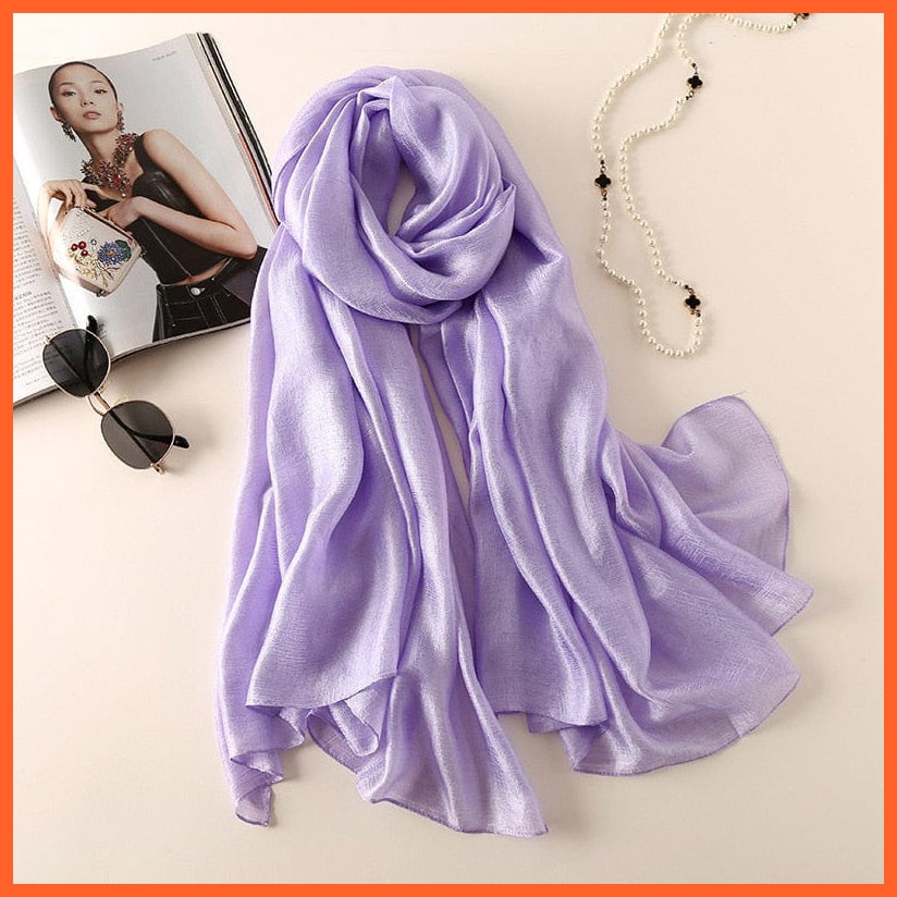 whatagift.com.au Women Scarf As Picture 6 Silk Scarves Women Luxury Hijab Scarf | Femme Shawls Wraps Silk Bandana