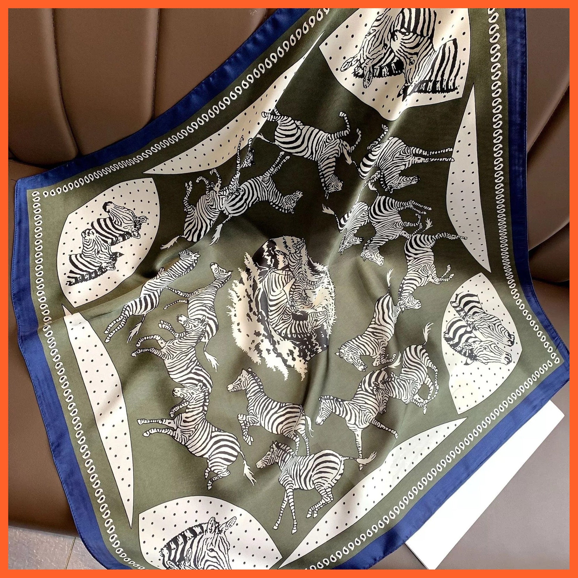 whatagift.com.au Women Scarf Copy of Fashion Printed Silk Satin Neck Scarf | Women Small Shawl square foulard bandana