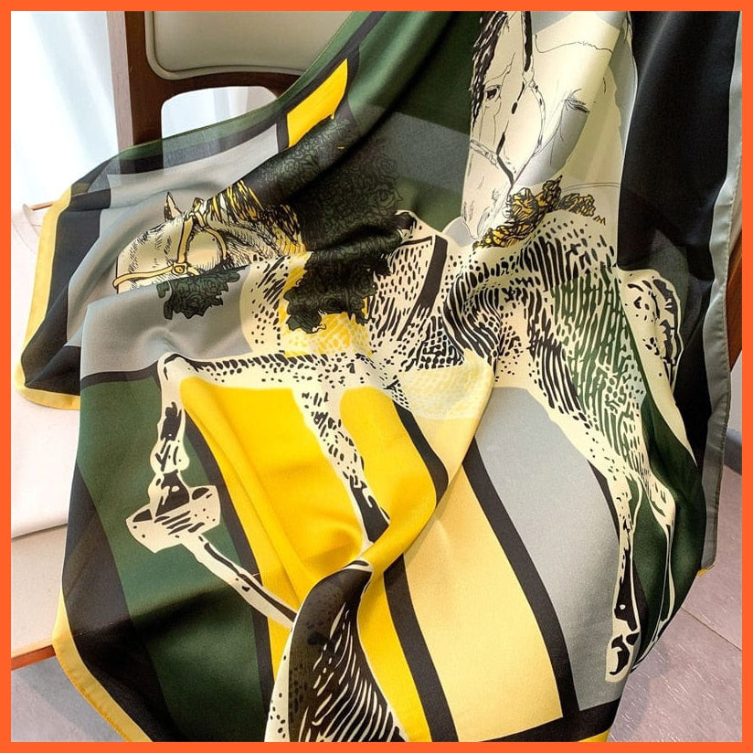 whatagift.com.au Women Scarf Copy of Silk Satin Scarf Women Handkerchief Printed Square Head Bandana Muffler Hijab