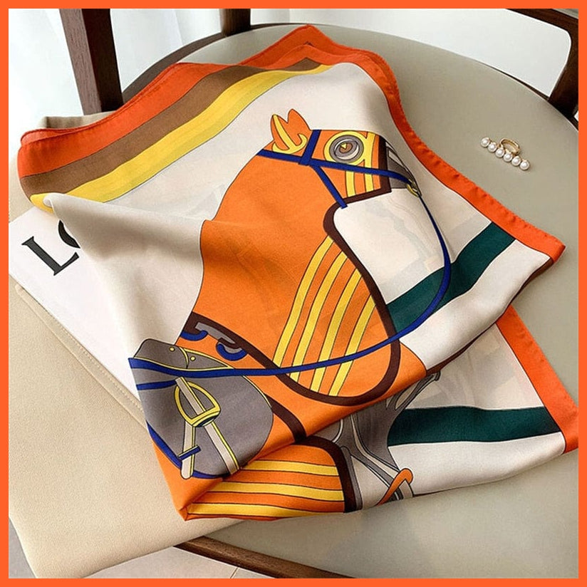 whatagift.com.au Women Scarf Copy of Silk Satin Scarf Women Handkerchief Printed Square Head Bandana Muffler Hijab