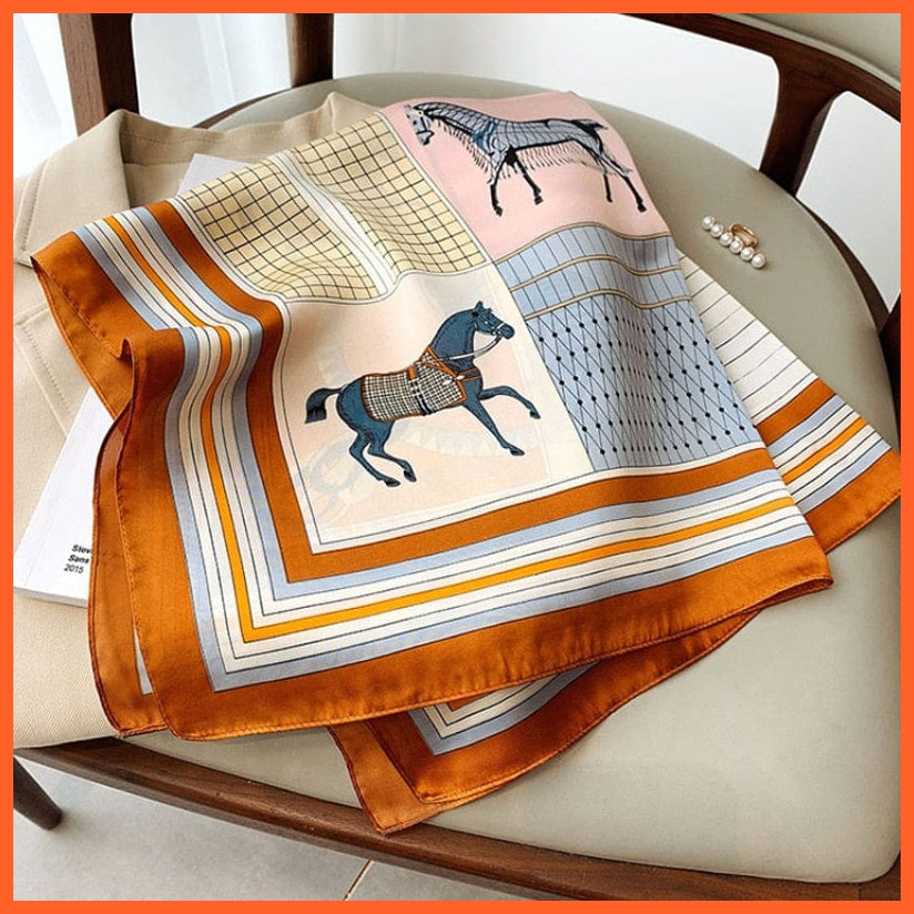 whatagift.com.au Women Scarf Copy of Silk Satin Scarf Women Handkerchief Printed Square Head Bandana Muffler Hijab