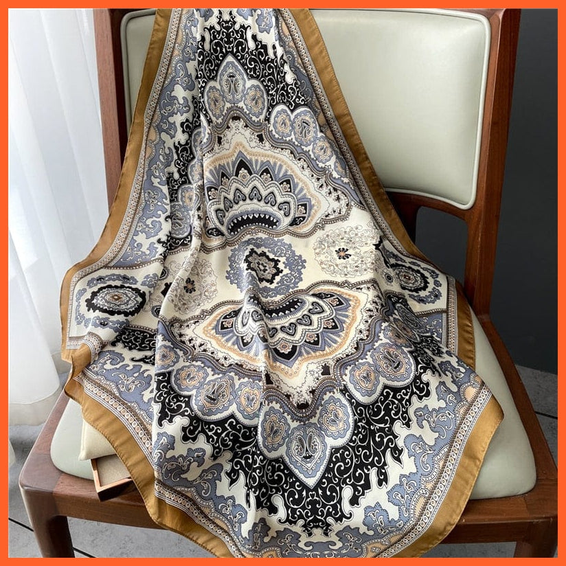 whatagift.com.au Women Scarf Copy of Silk Satin Scarf Women Handkerchief Printed Square Head Bandana Muffler Hijab